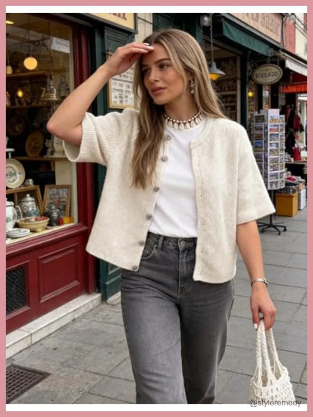Lightweight Cardigan Short Sleeve Button-Down Summer Knit Sweater